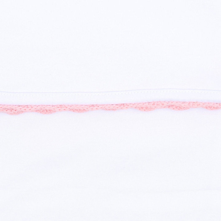 GOWN WITH PINK CROCHET TRIM