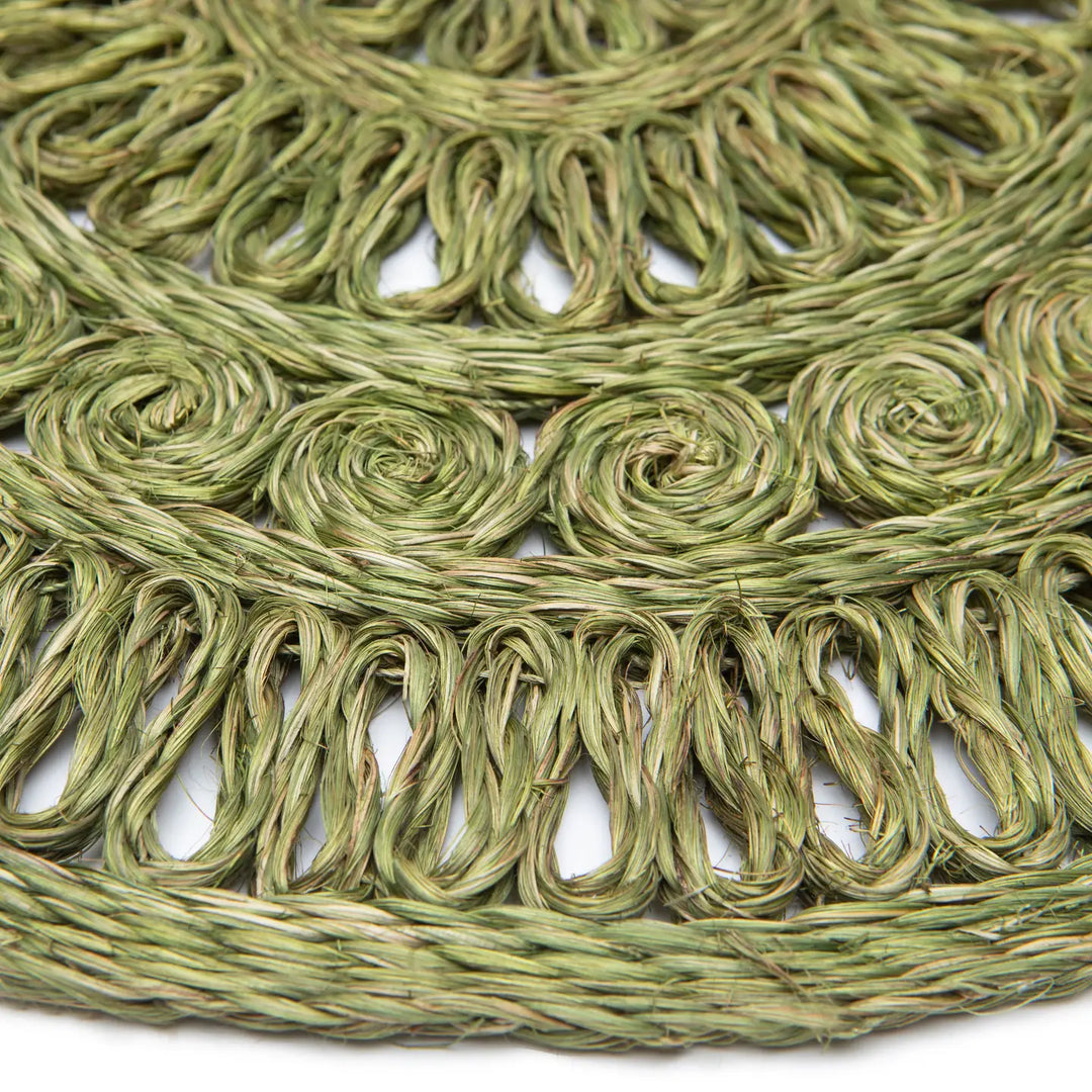 PLACEMAT ABACA OLIVE 15''