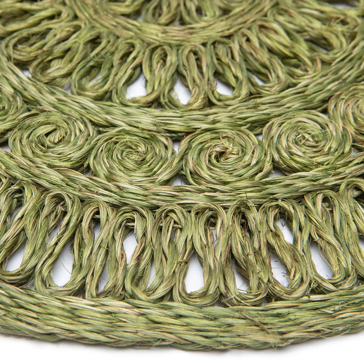 PLACEMAT ABACA OLIVE 15''