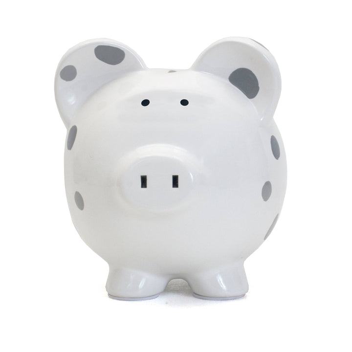 BANK PIGGY MULTI DOT GRAY