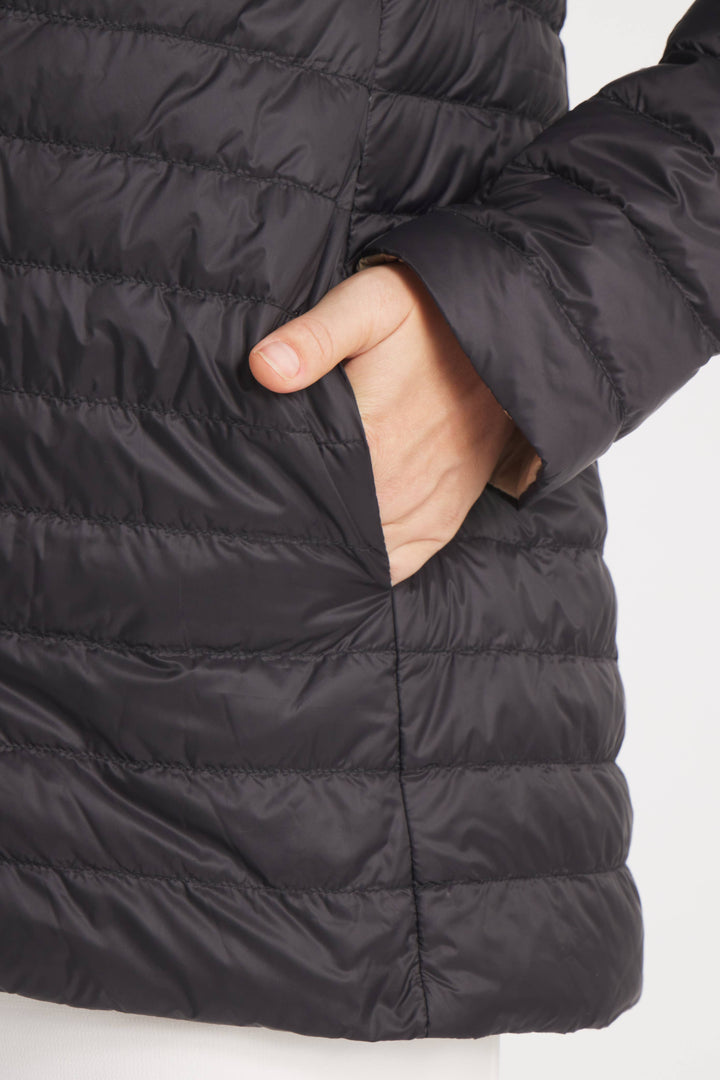 COAT REVERSIBLE DOWN 2 IN 1 MATTE BLACK TAUPE THE KNIGHTSBRIDGE