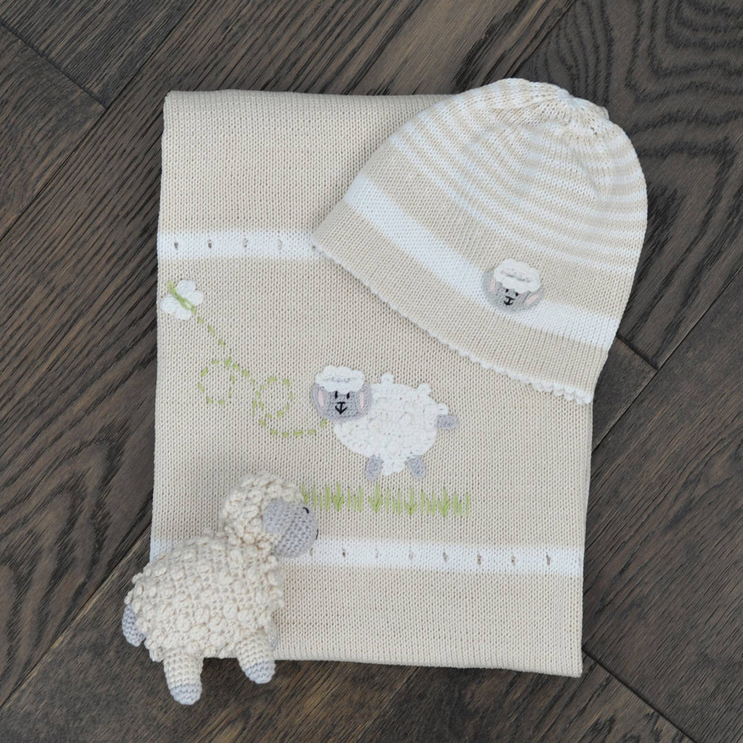 BABY BLANKET LAMB ECRU