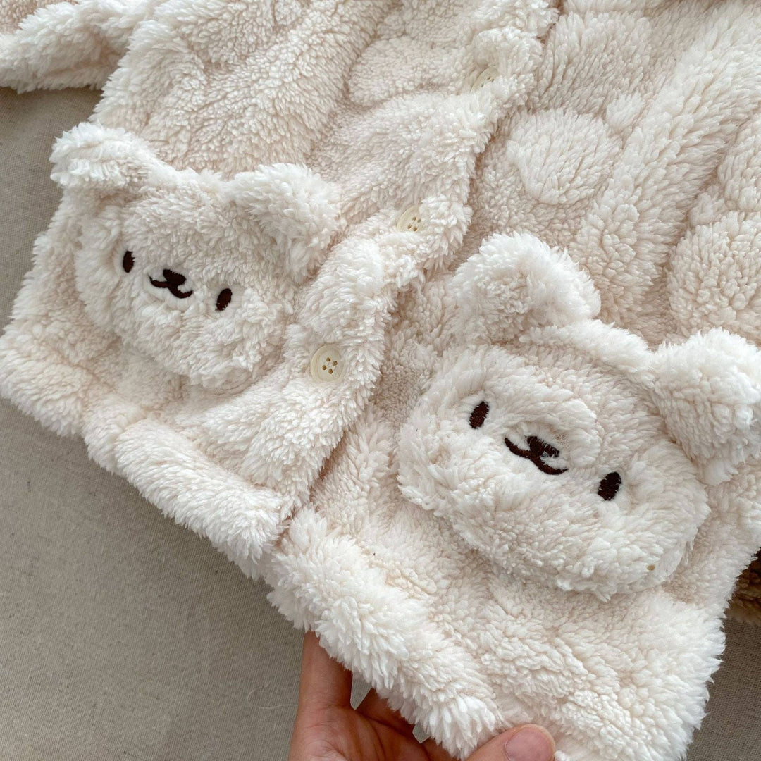S/2 CARDIGAN & PANTS PLUSH BEAR