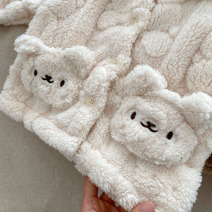 S/2 CARDIGAN & PANTS PLUSH BEAR