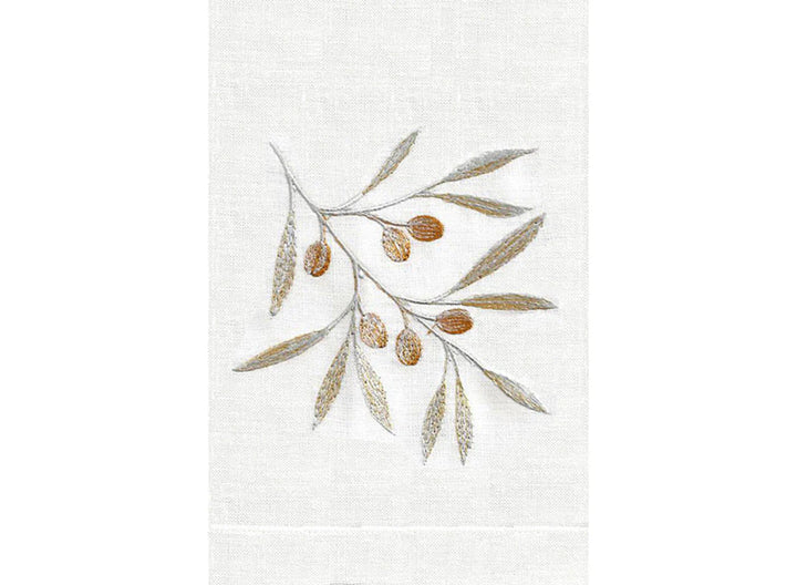 GUEST TOWEL OLIVE GOLD