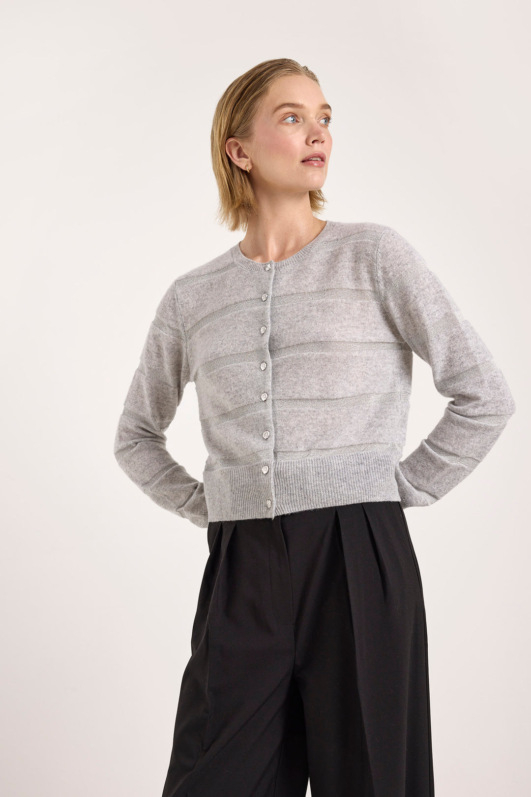 CARDIGAN STRIPE SIMONE LUREX