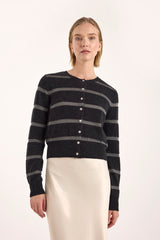 CARDIGAN STRIPE SIMONE LUREX (NRD)
