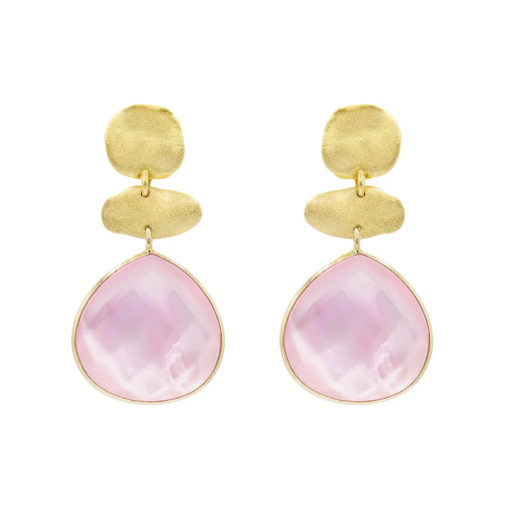 EARRING TWO MOLTEN COINS