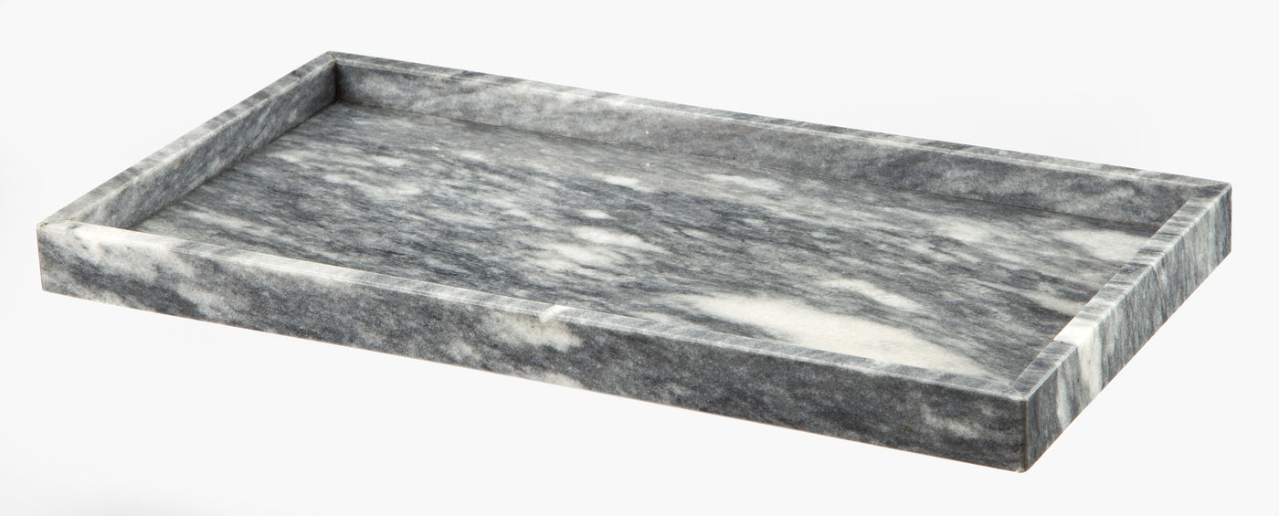 TRAY MARBLE CLOUD GRAY LARGE