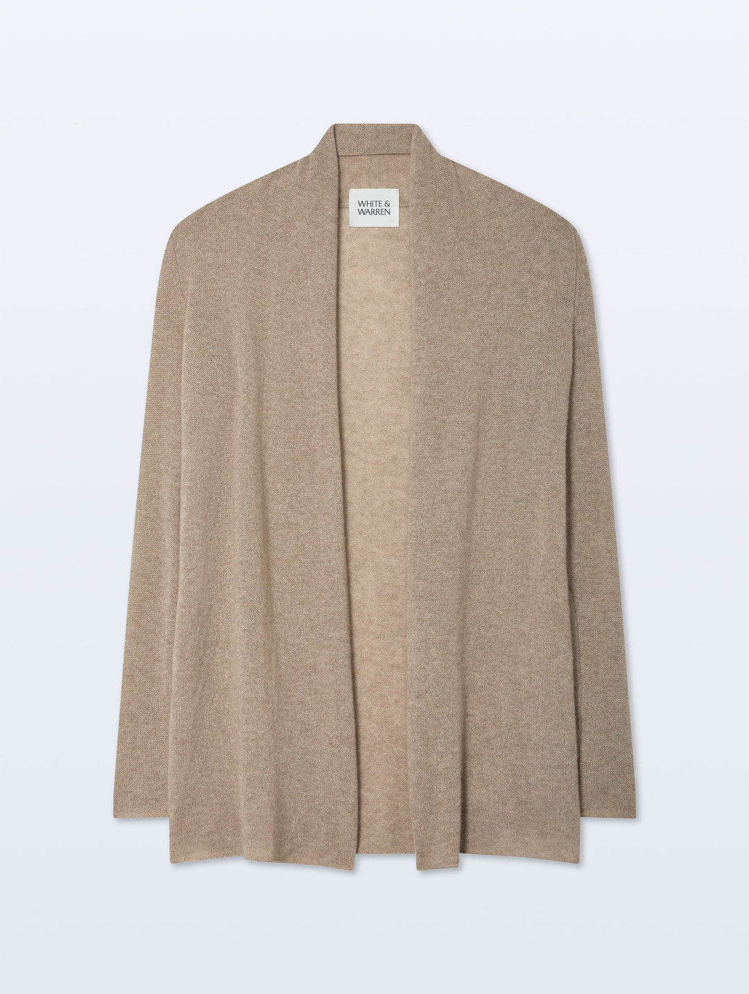 CARDIGAN CASHMERE TRAPEZE TAUPE HEATHER