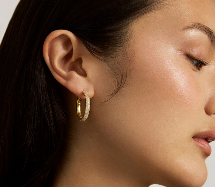 EARRINGS GISELLE PAVE HOOP