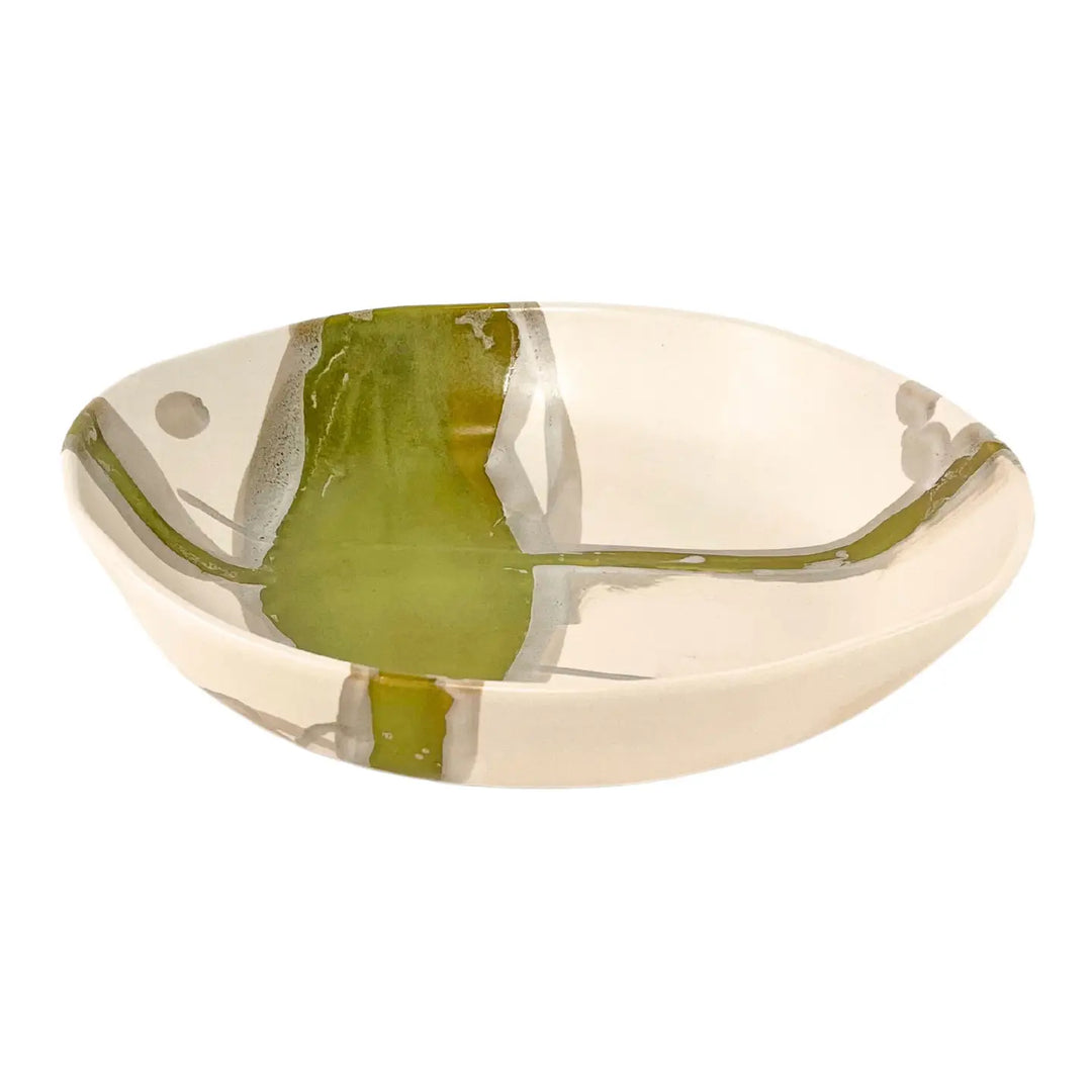 BOWL LOW GREY & WHITE