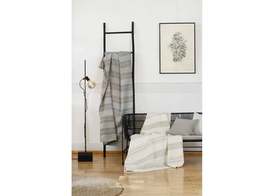 DAVID FUSSENEGGER THROW LIMA STRIPES INDOORS/OUTDOORS (Available in 2 Colors)