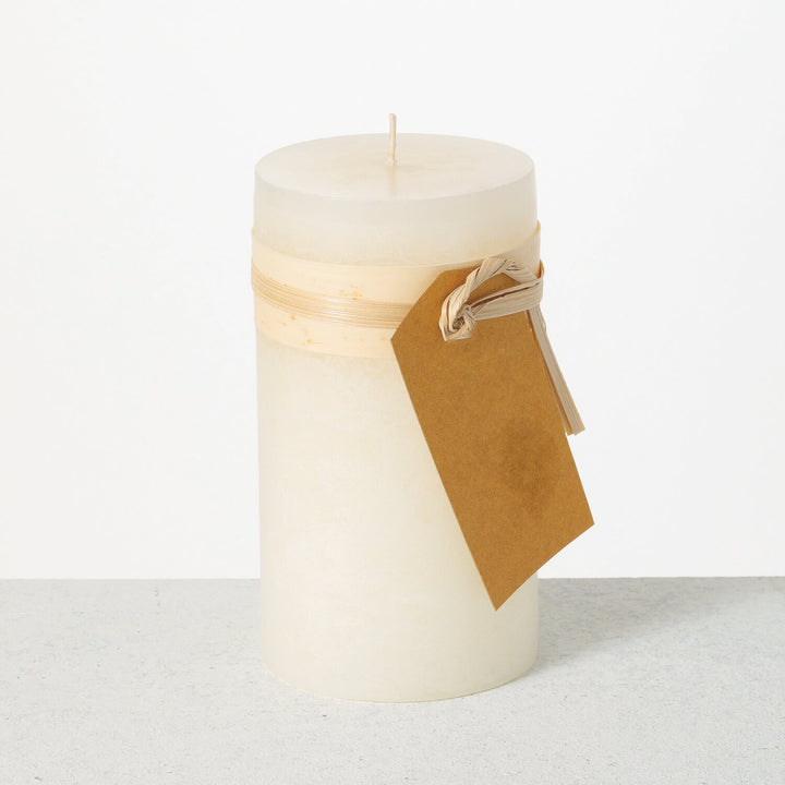 CANDLE PILLAR MELON WHITE