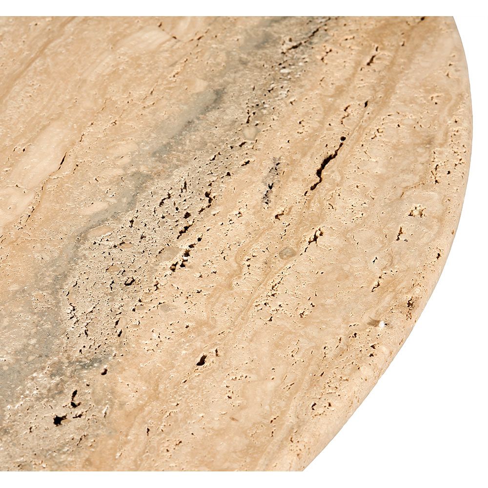 TABLE ROUND TAVERTINE NATURAL #59054