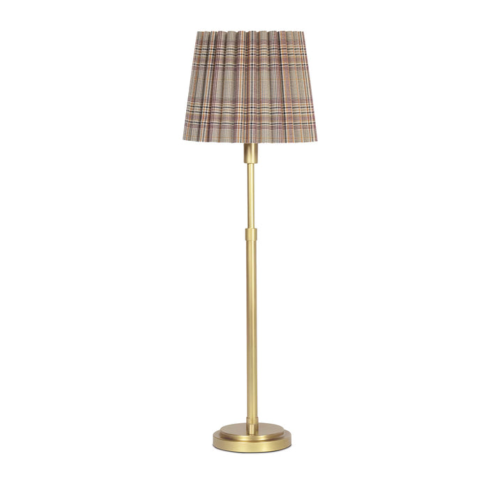 BUFFET LAMP NATURAL BRASS HERRITAGE PLAID