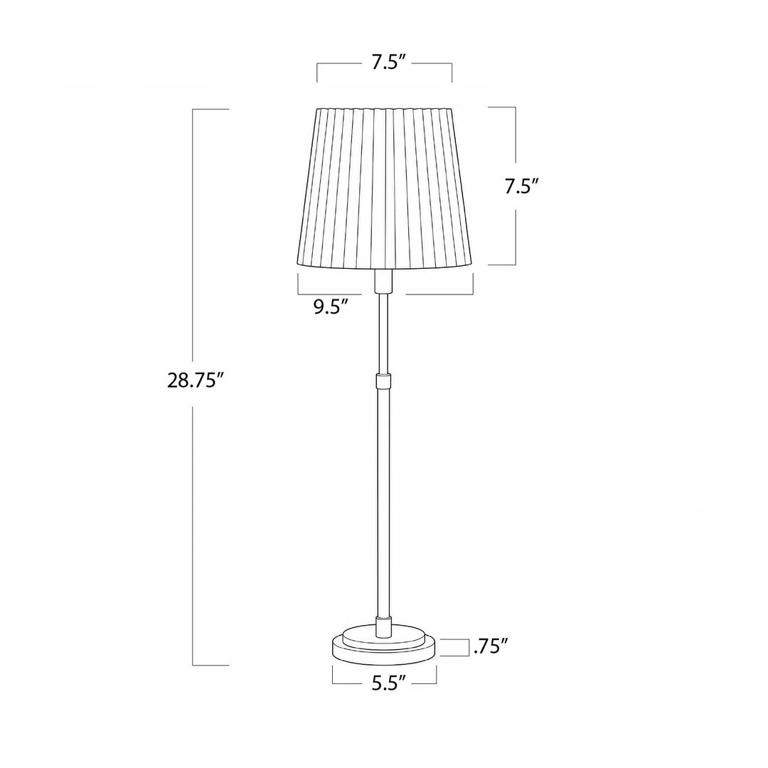 BUFFET LAMP NATURAL BRASS HERRITAGE PLAID