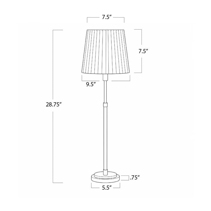 BUFFET LAMP NATURAL BRASS HERRITAGE PLAID