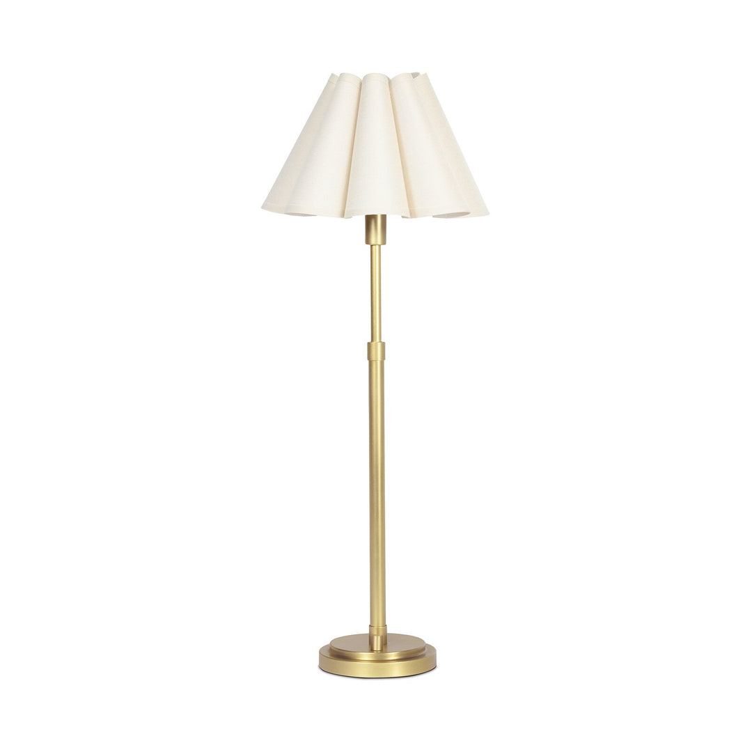 BUFFET LAMP NATURAL BRASS OYSTER