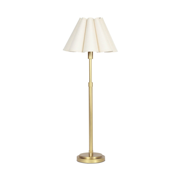 BUFFET LAMP NATURAL BRASS OYSTER