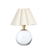 TABLE LAMP CRYSTAL OYSTER SCALLOPED SHADE MINI