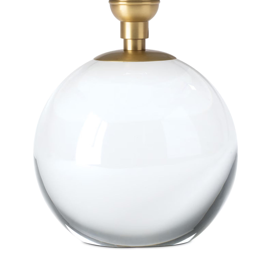 TABLE LAMP CRYSTAL OYSTER SCALLOPED SHADE MINI