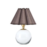 TABLE LAMP CRYSTAL UMBER SCALLOPED SHADE MINI