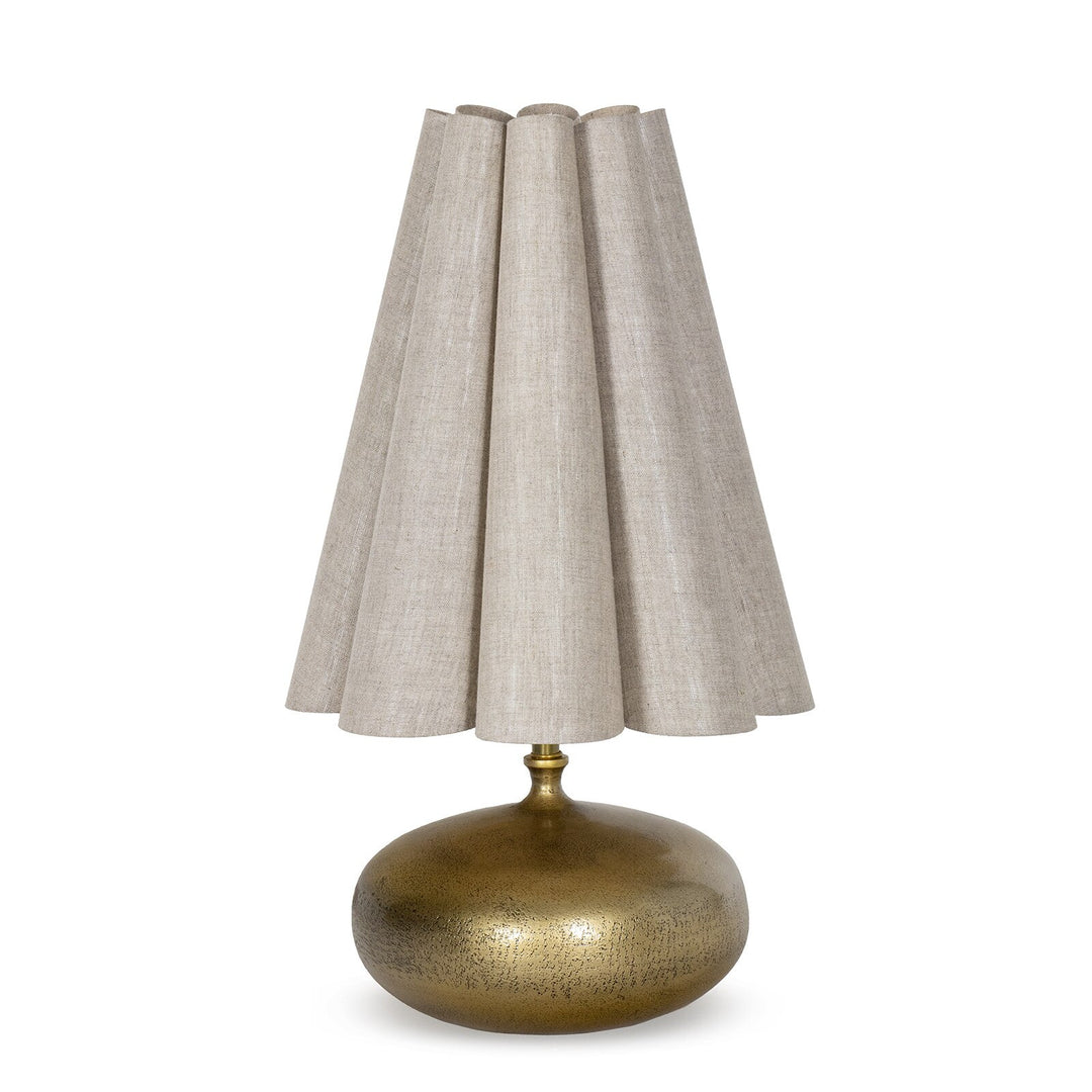 TABLE LAMP NATURAL LINEN SHADE FLAX