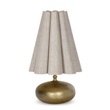 TABLE LAMP NATURAL LINEN SHADE FLAX