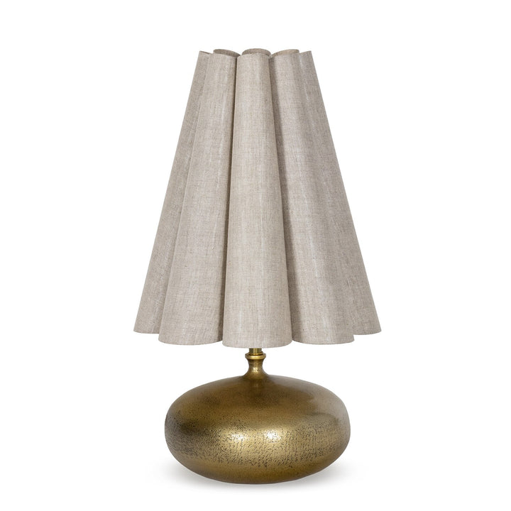 TABLE LAMP NATURAL LINEN SHADE FLAX