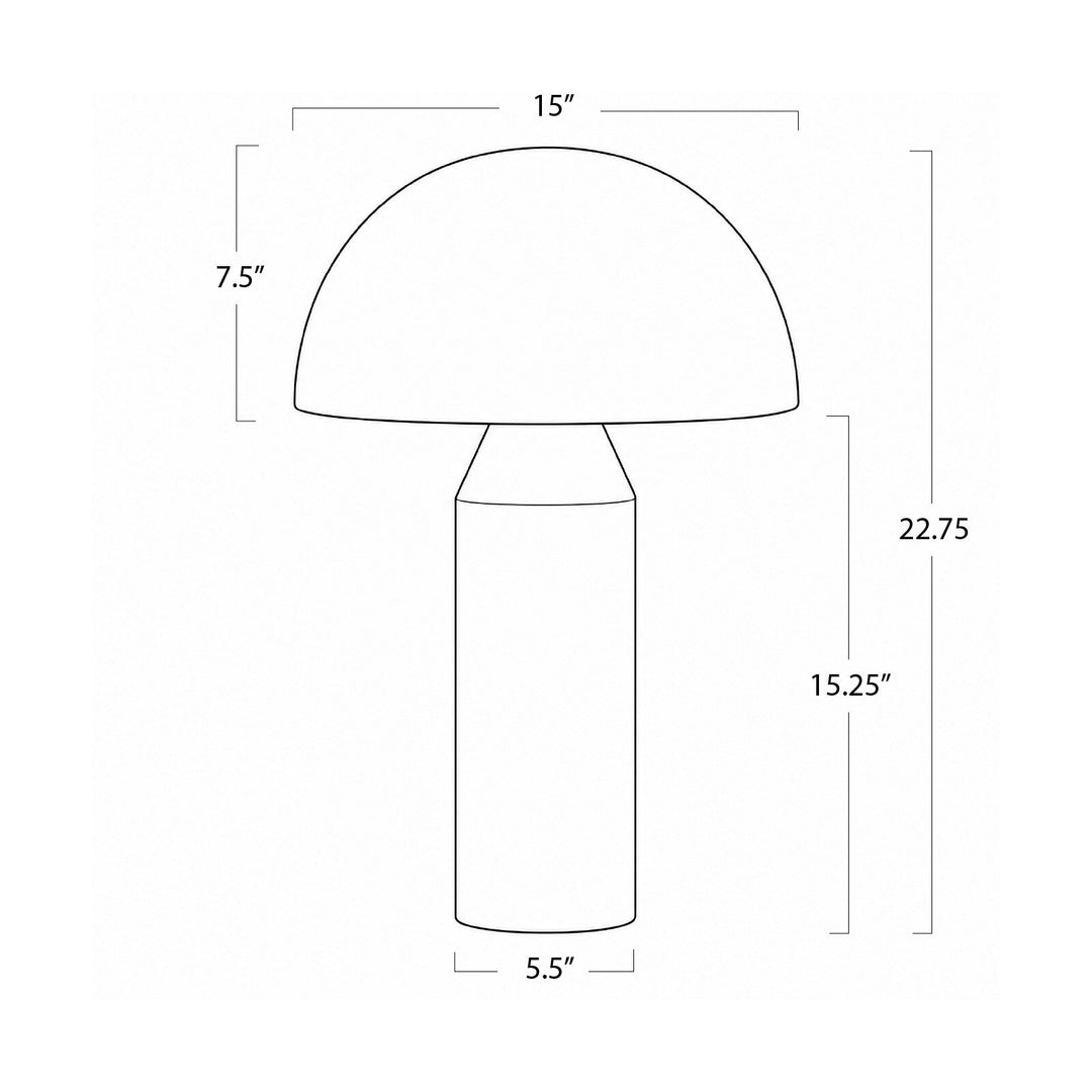 TABLE LAMP NATURAL BRASS
