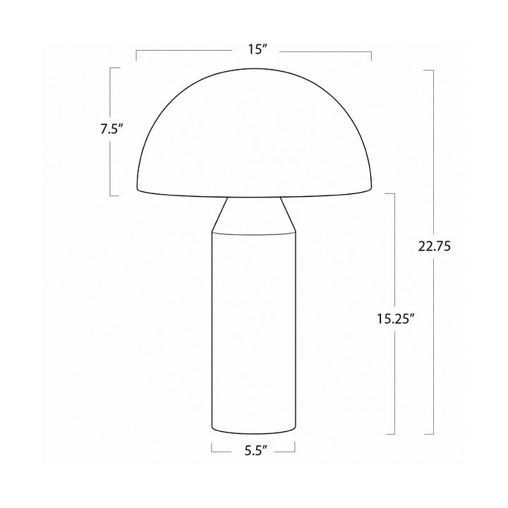 TABLE LAMP NATURAL BRASS