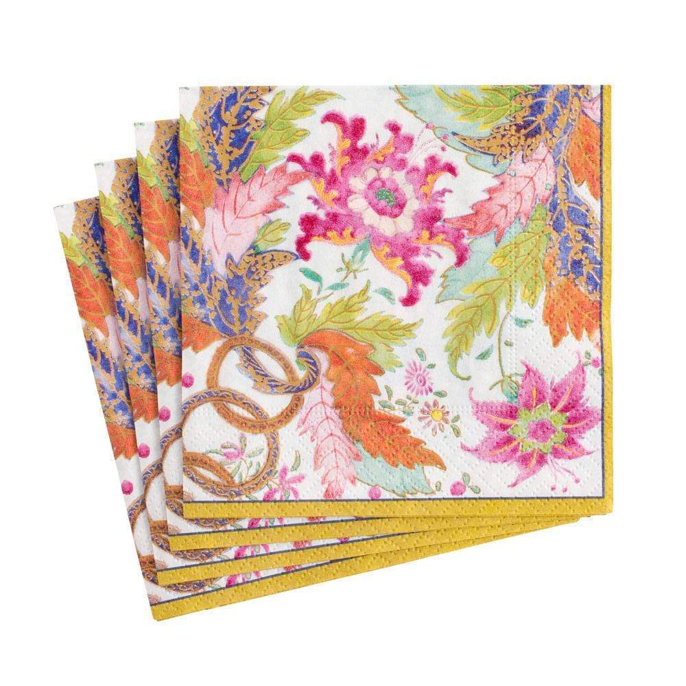 NAPKIN COCKTAIL PAPER TOBACCO LEAF IVORY #65689