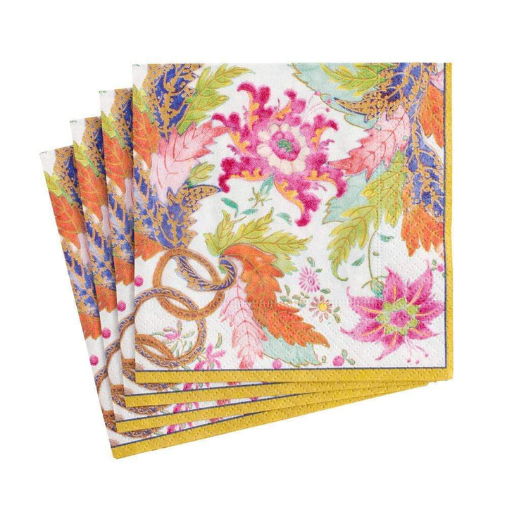 NAPKIN COCKTAIL PAPER TOBACCO LEAF IVORY #65689