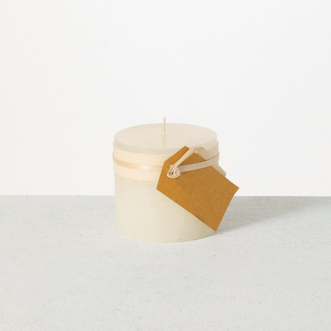CANDLE PILLAR MELON WHITE