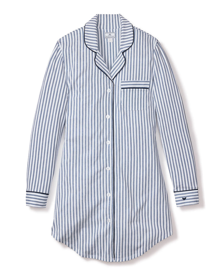 NIGHTSHIRT FRENCH TICKING IN NAVY