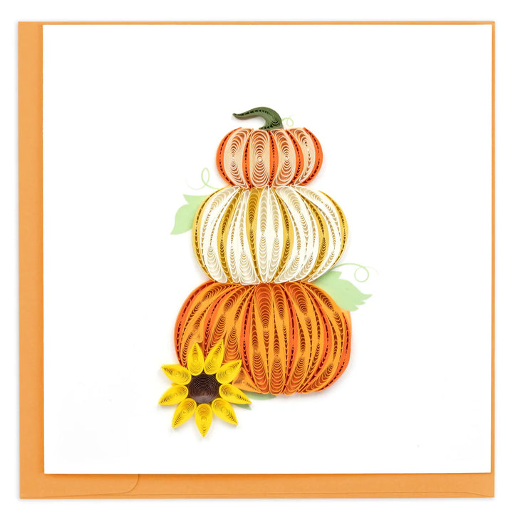 GREETING CARD "STACKED PUMPKINS"