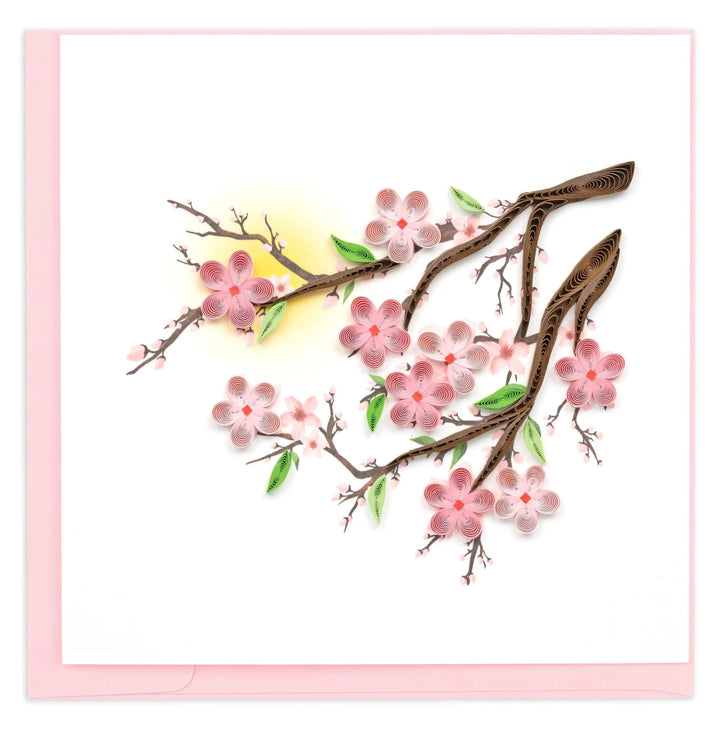 GREETING CARD "CHERRY BLOSSOMS WITH SUN"