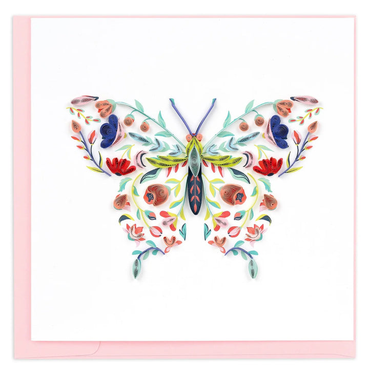 GREETING CARD "FLORAL BUTTERFLY"