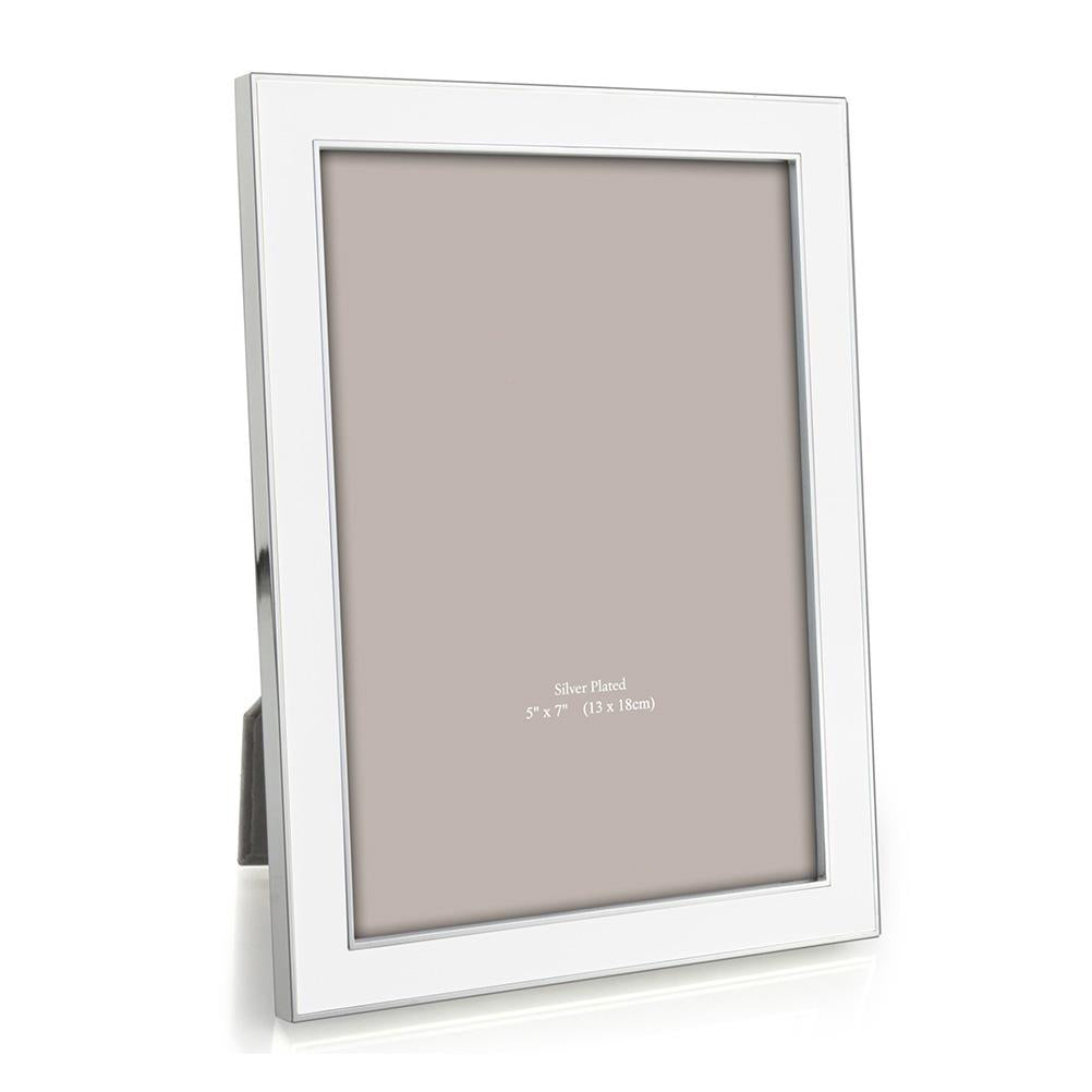 FRAME WHITE ENAMEL & SILVER (Available in 3 Sizes)