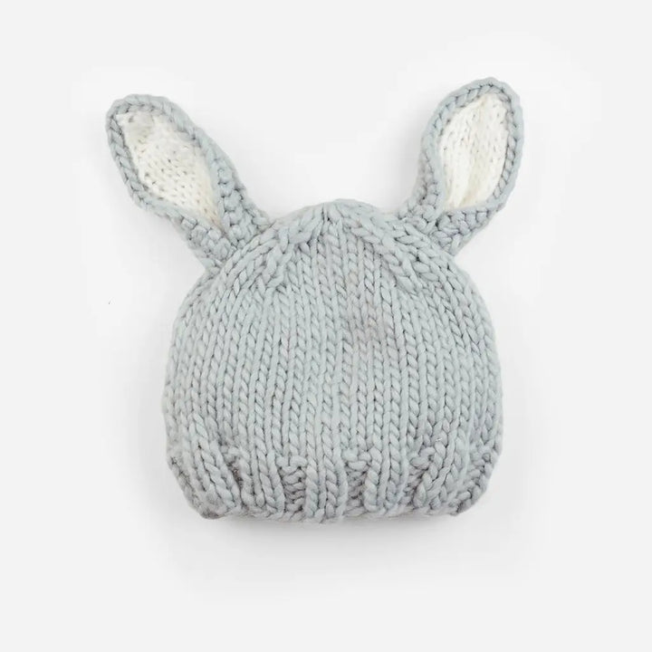 BABY HAT BUNNY GREY CREAM