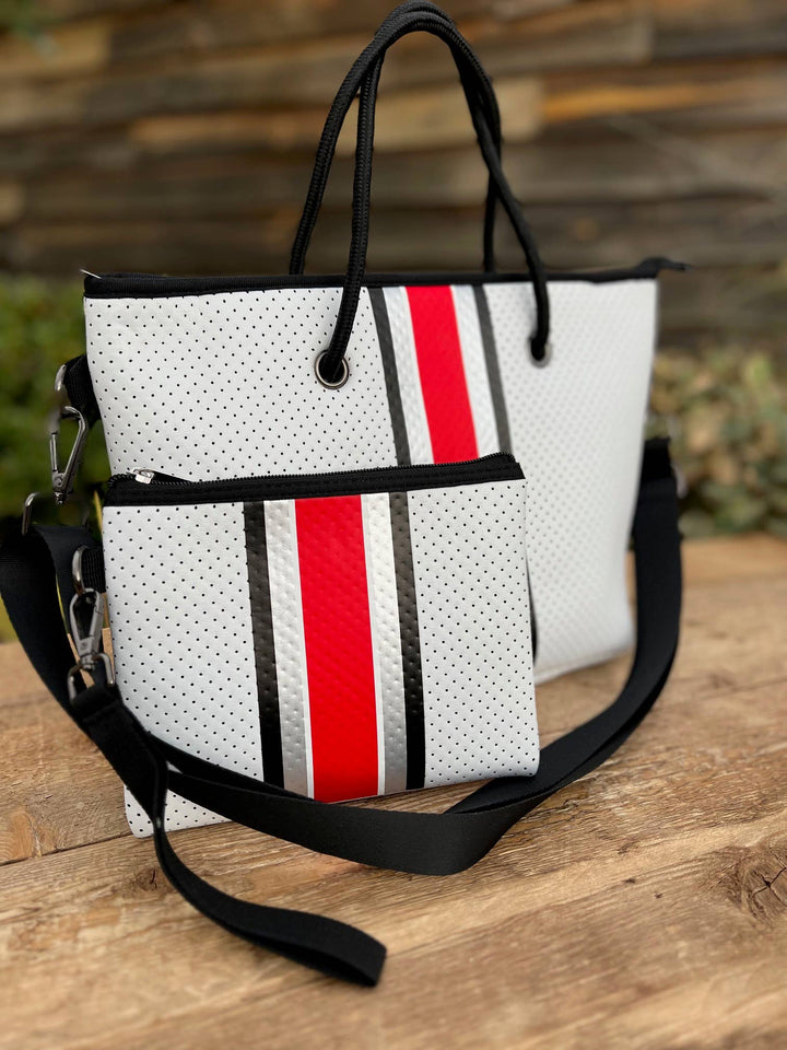 TOTE & WRISTLET RED/WHITE MINI #78706