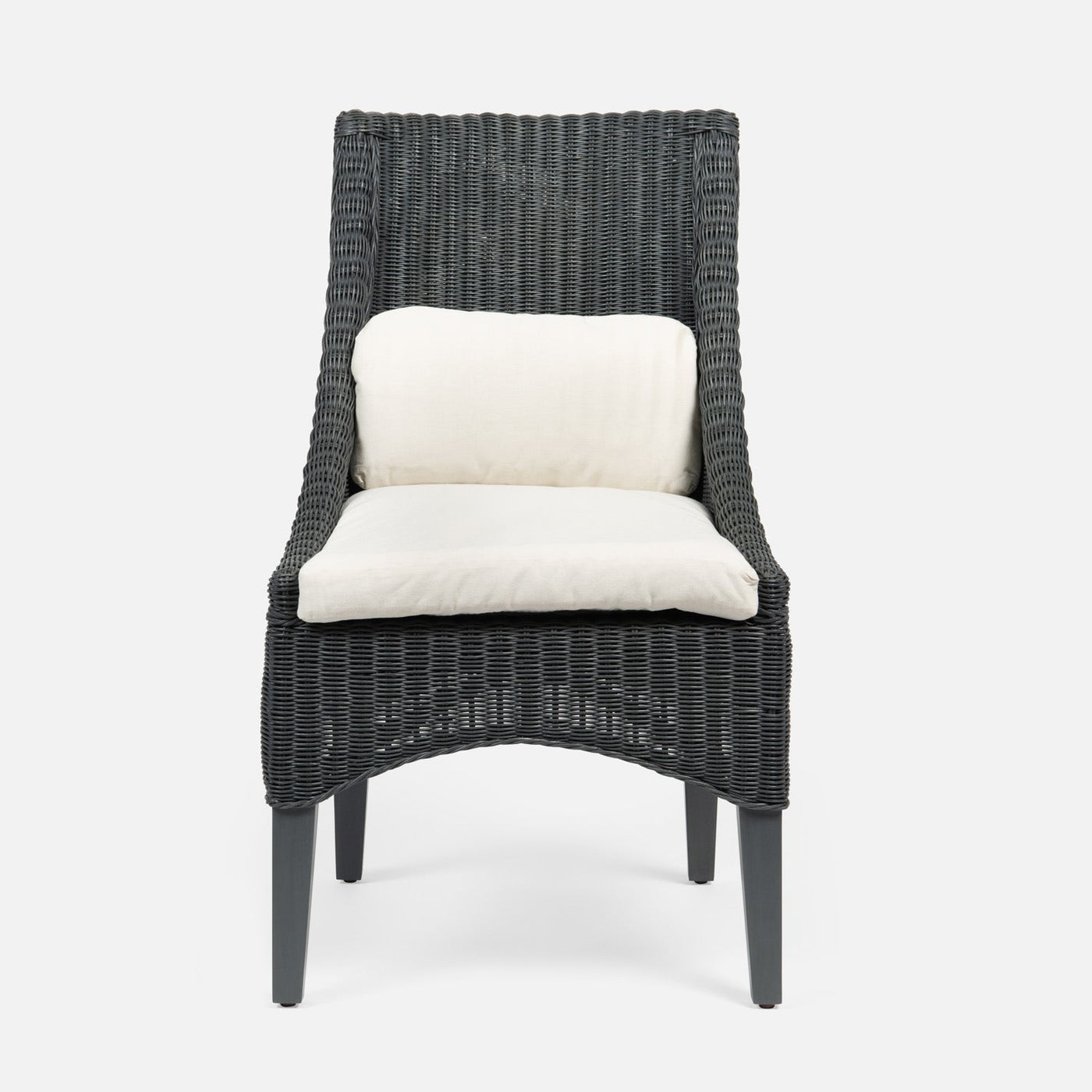 CHAIR DINING GRAY WICKER