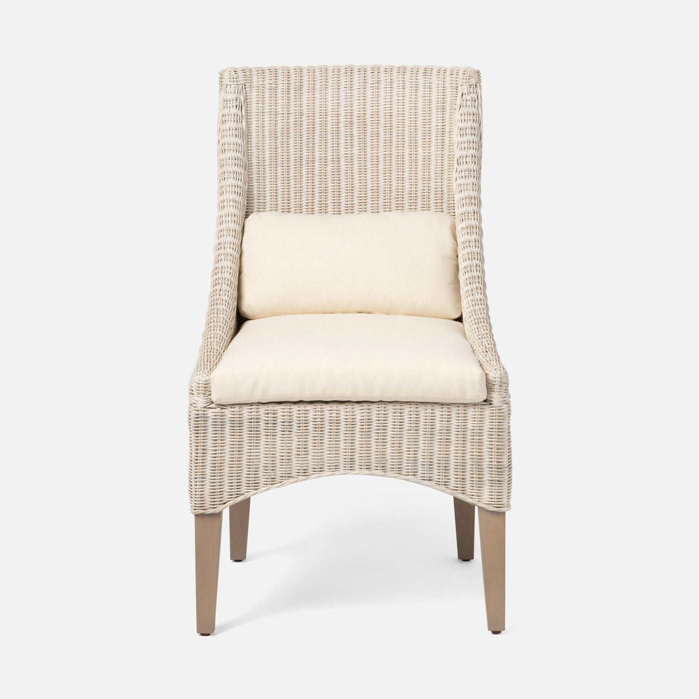 CHAIR DINING WHITE WICKER