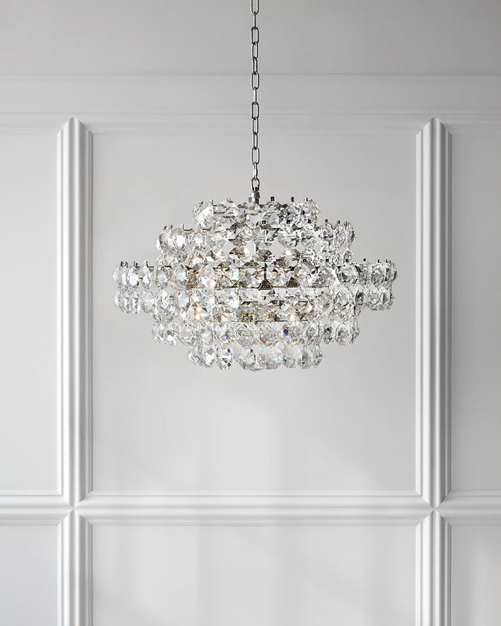 CHANDELIER MULTI-TIERED CRYSTAL GEMS SM #16489