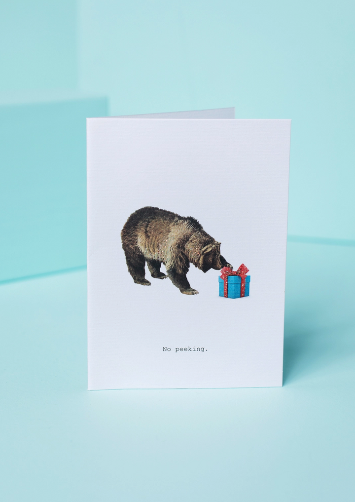 GREETING CARD "NO PEEKING"