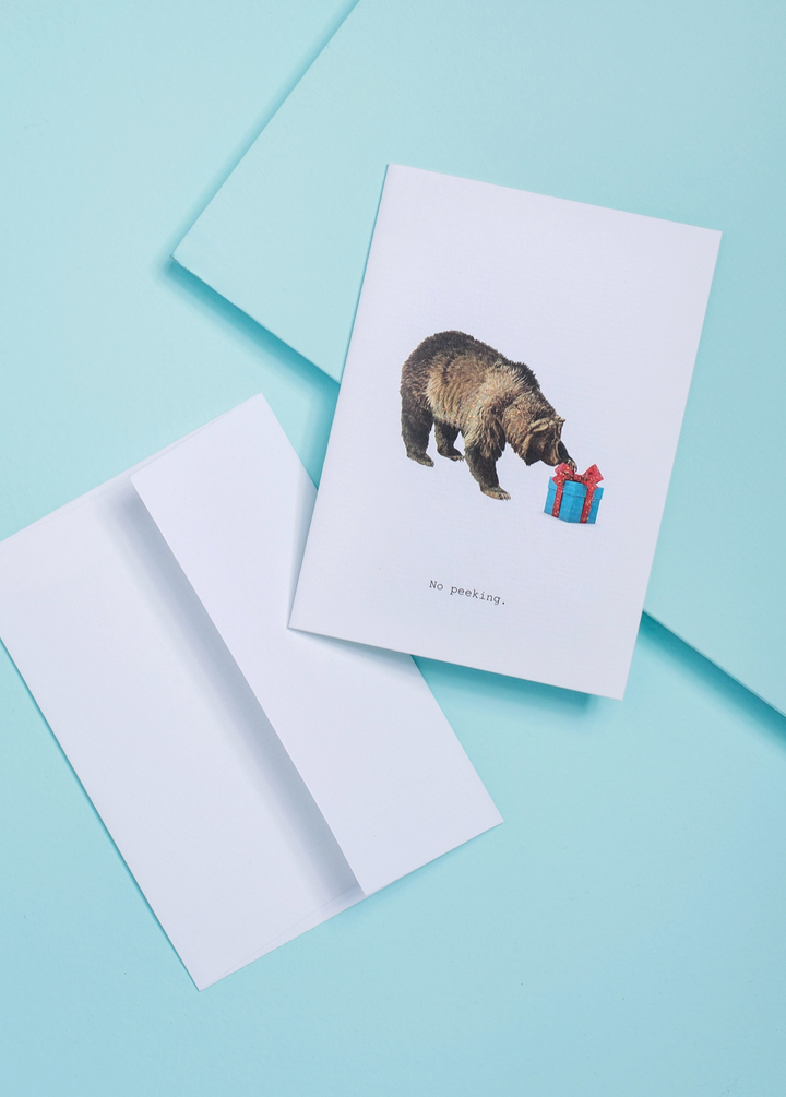 GREETING CARD "NO PEEKING"