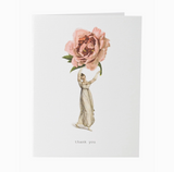 GREETING CARD "WOMAN AND ROSE"