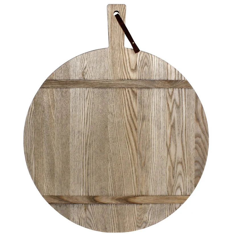 BOARD ROUND ASH WOOD W/ HANDLE
