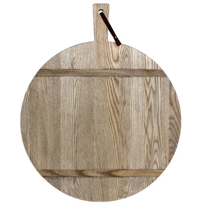 BOARD ROUND ASH WOOD W/ HANDLE